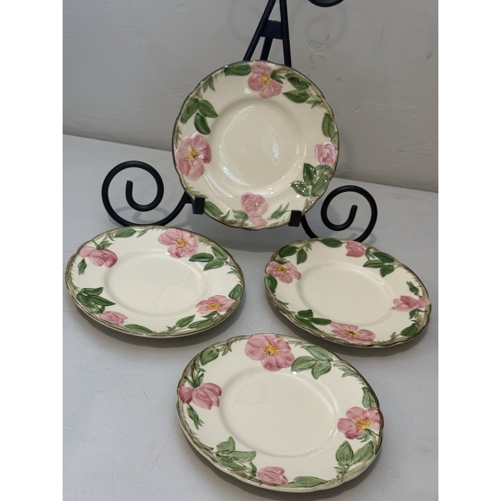 Vintage Lot Of 4 Franciscan Desert Rose 6" Bread and Butter Plates USA